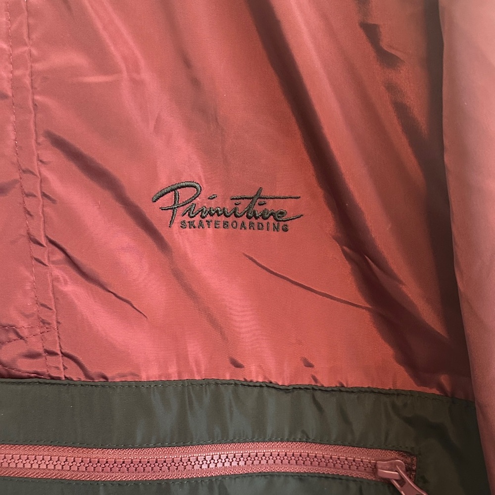 Primitive Men's Burgundy and Black Windbreaker - Picture 4 of 4